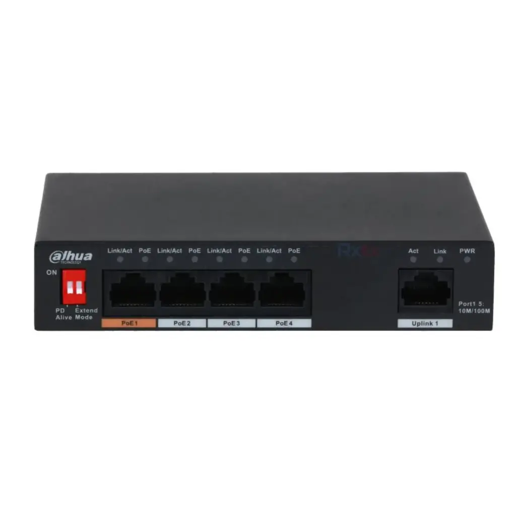 DAHUA DH-PFS3005-4ET-60 5 PORT UNMANAGED DESKTOP SWITCH WITH 4 POE PORTS